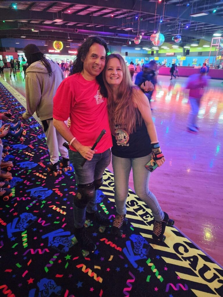 Eddy and Liz of SkateTakes at Kate's Skating Rink in Gastonia, NC discovering roller skating as an adult